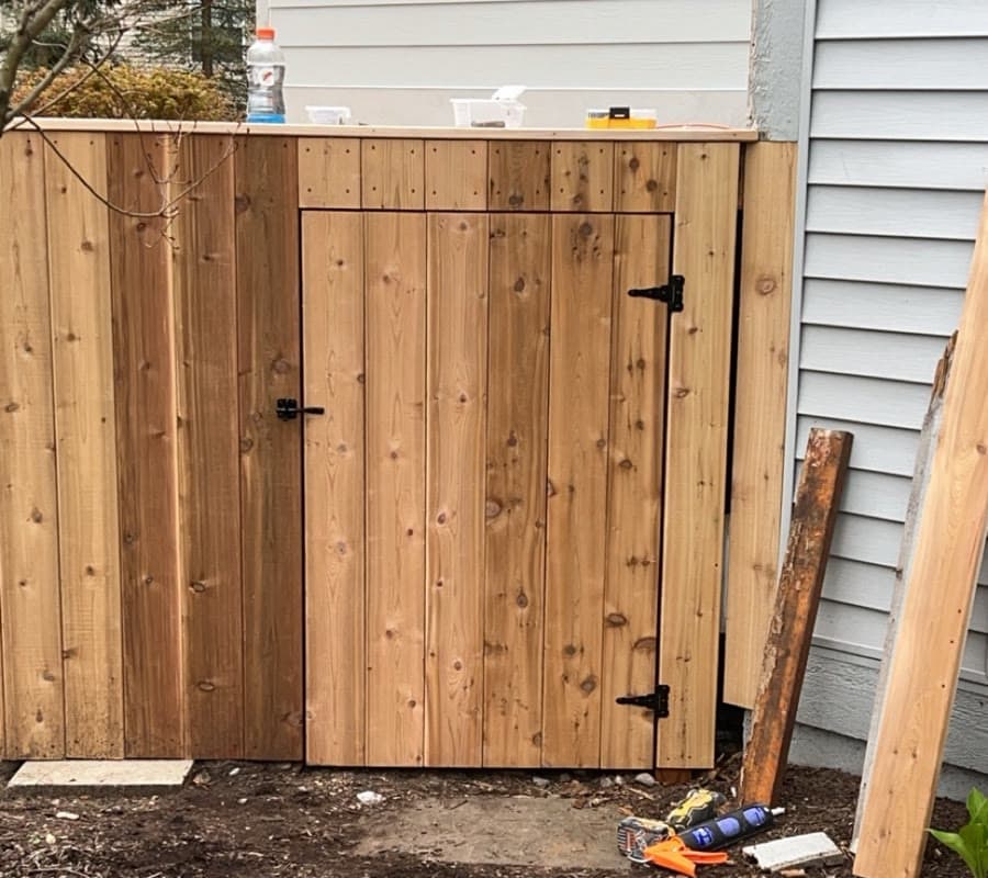 Custom cedar gate — finish project in Metro Detroit by Persha Family Construction